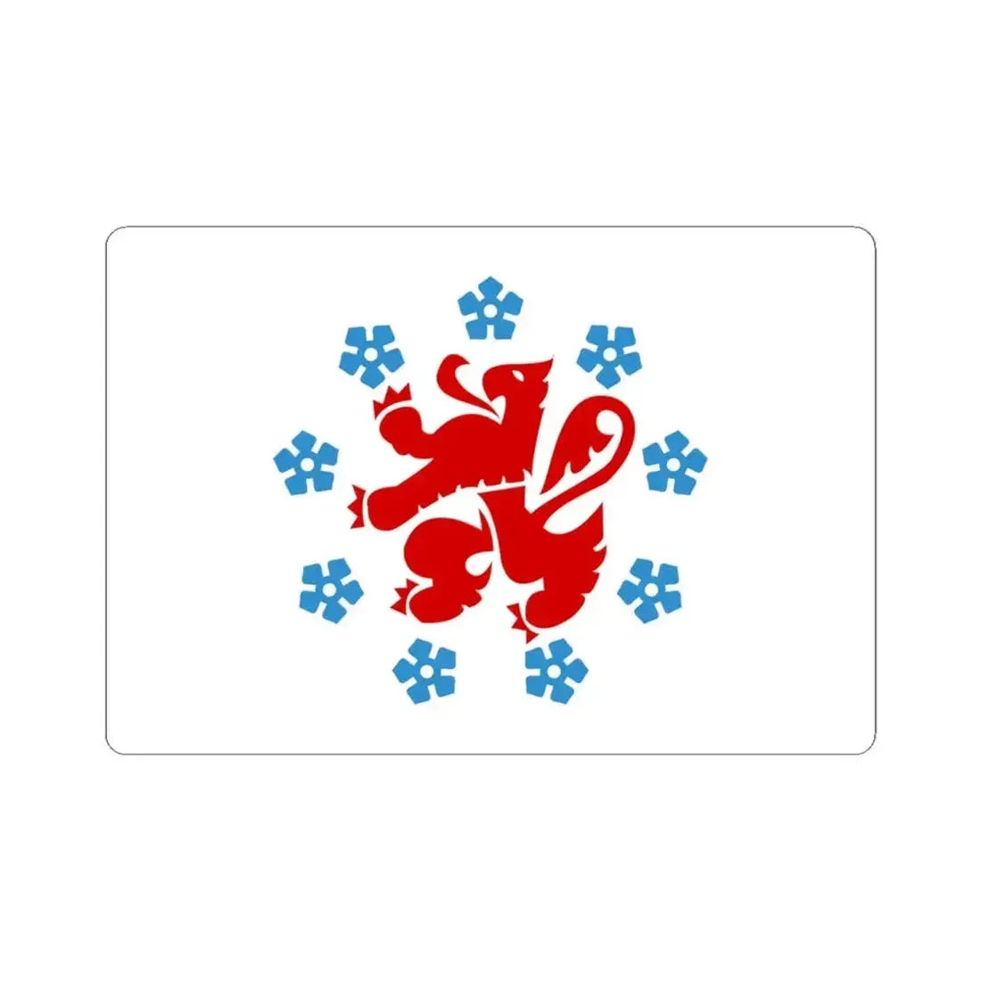 Flag of the German speaking community Belgium - STICKER Vinyl Kiss-Cut Decal 4 Inch White - The Sticker Space