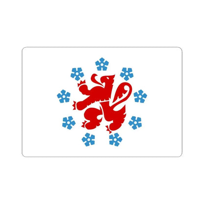 Flag of the German speaking community Belgium - STICKER Vinyl Kiss-Cut Decal 4 Inch White - The Sticker Space