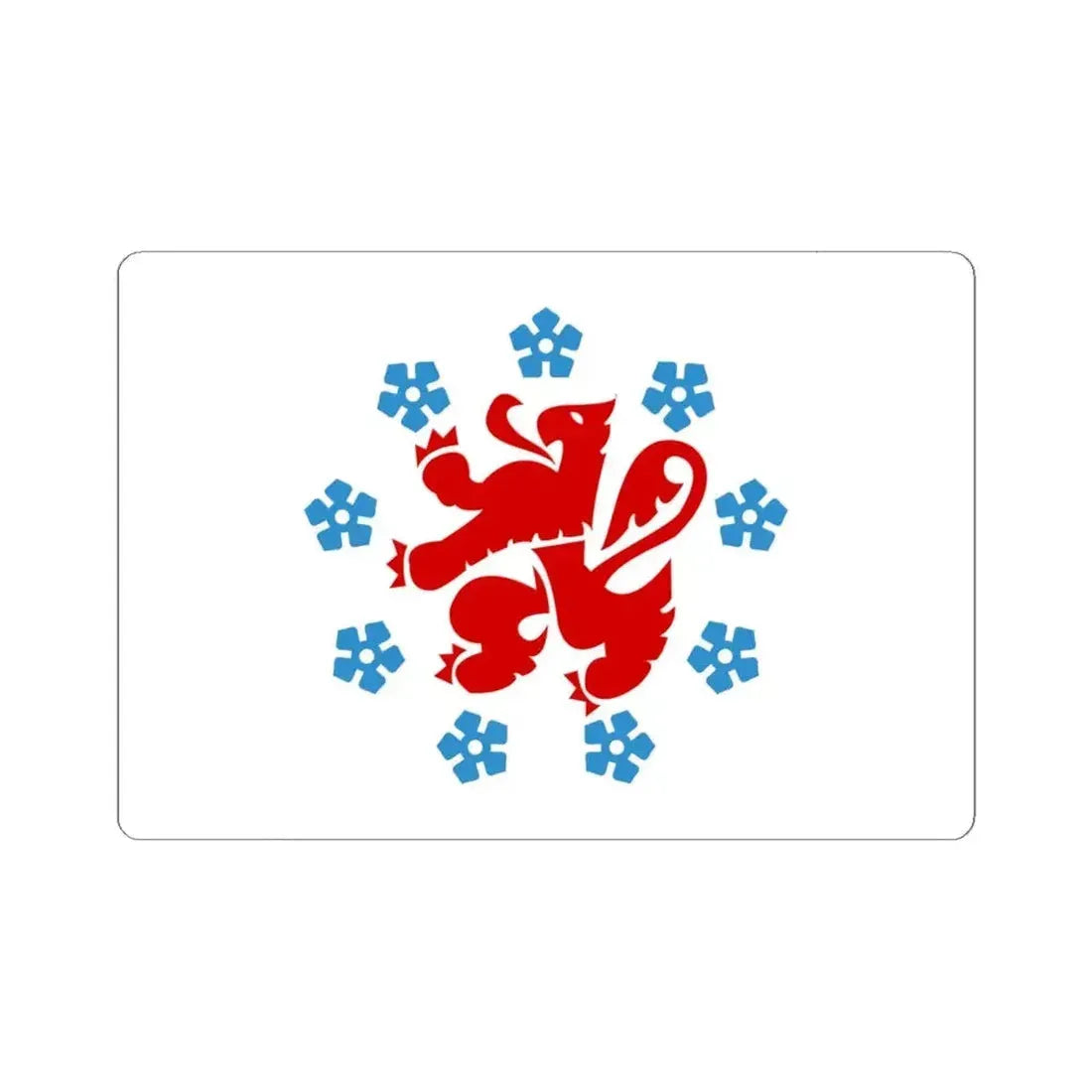 Flag of the German speaking community Belgium - STICKER Vinyl Kiss-Cut Decal 6 Inch White - The Sticker Space