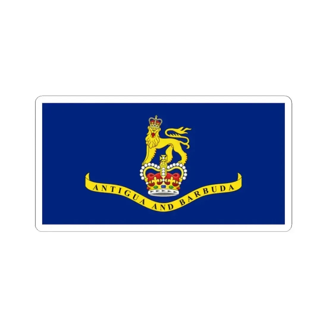 Flag of the Governor-General of Antigua and Barbuda 1981-2023 (Antigua and Barbuda) STICKER Vinyl Kiss-Cut Decal 2 Inch White - The Sticker Space
