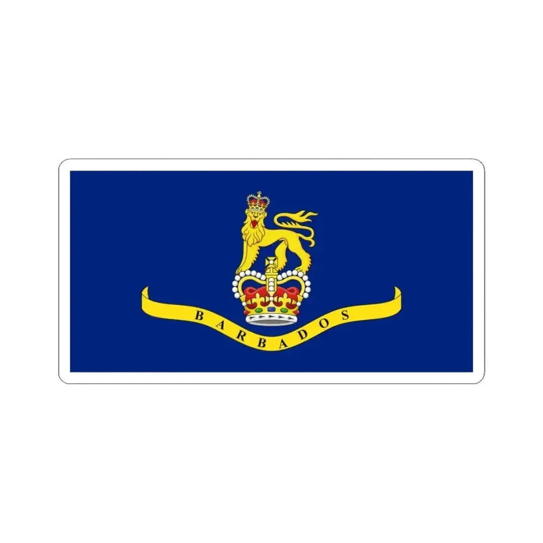 Flag of the Governor-General of Barbados (Barbados) STICKER Vinyl Kiss-Cut Decal 3 Inch White - The Sticker Space