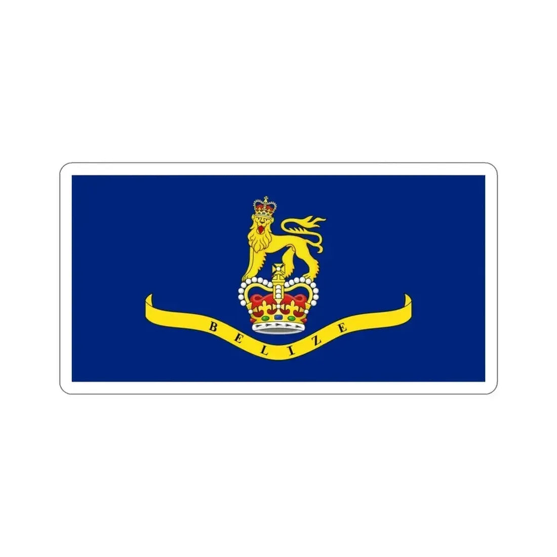 Flag of the Governor-General of Belize STICKER Vinyl Die-Cut Decal 3 Inch - The Sticker Space
