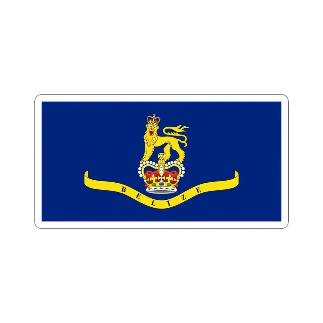 Flag of the Governor-General of Belize STICKER Vinyl Die-Cut Decal 5 Inch - The Sticker Space