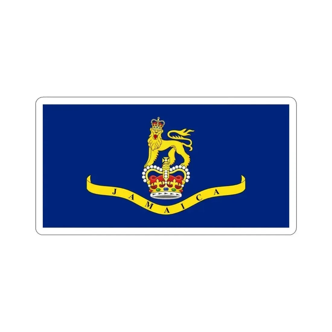 Flag of the Governor-General of Jamaica STICKER Vinyl Die-Cut Decal 4 Inch - The Sticker Space