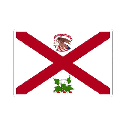 Flag of the Governor of Alabama 1868-1939 (United States) STICKER Vinyl Kiss-Cut Decal 2 Inch White - The Sticker Space