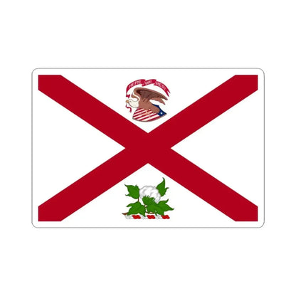 Flag of the Governor of Alabama 1868-1939 (United States) STICKER Vinyl Kiss-Cut Decal 3 Inch White - The Sticker Space