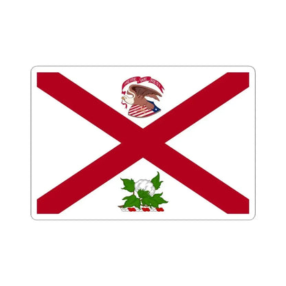 Flag of the Governor of Alabama 1868-1939 (United States) STICKER Vinyl Kiss-Cut Decal 4 Inch White - The Sticker Space