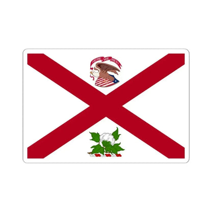 Flag of the Governor of Alabama 1868-1939 (United States) STICKER Vinyl Kiss-Cut Decal 6 Inch White - The Sticker Space