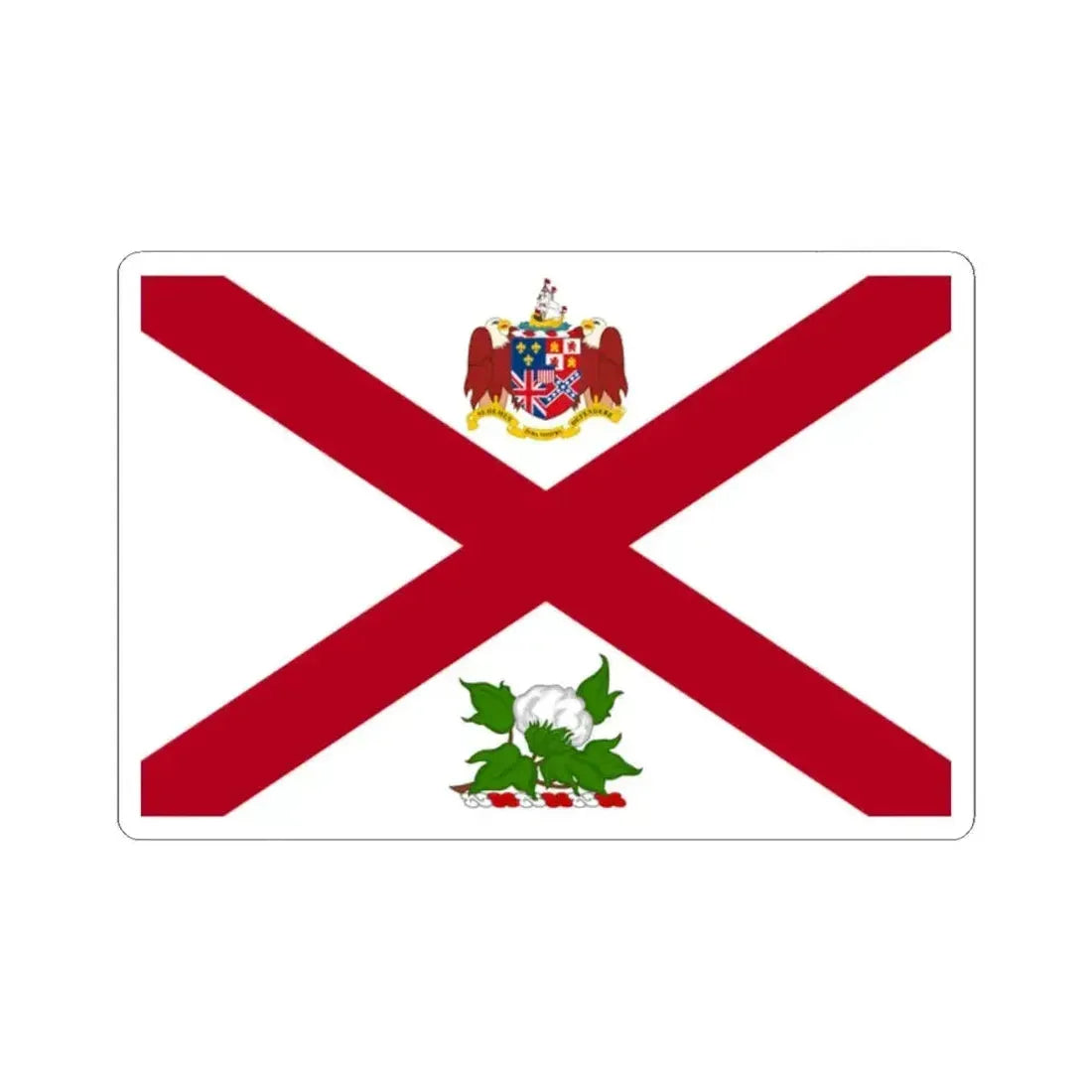 Flag of the Governor of Alabama (United States) STICKER Vinyl Kiss-Cut Decal 2 Inch White - The Sticker Space