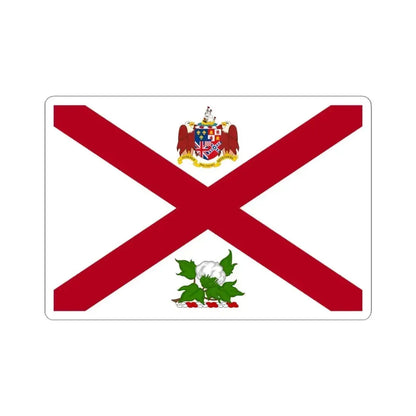 Flag of the Governor of Alabama (United States) STICKER Vinyl Kiss-Cut Decal 4 Inch White - The Sticker Space