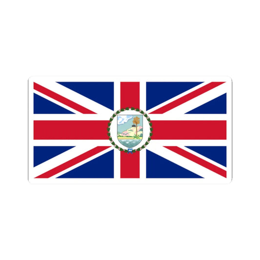 Flag of the Governor of Antigua and Barbuda 1956-1967 (Antigua and Barbuda) (Coat of Arms) STICKER Vinyl Kiss-Cut Decal 2 Inch White - The Sticker Space