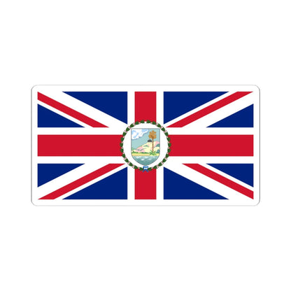 Flag of the Governor of Antigua and Barbuda 1956-1967 (Antigua and Barbuda) (Coat of Arms) STICKER Vinyl Kiss-Cut Decal 3 Inch White - The Sticker Space