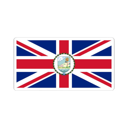 Flag of the Governor of Antigua and Barbuda 1956-1967 (Antigua and Barbuda) (Coat of Arms) STICKER Vinyl Kiss-Cut Decal 4 Inch White - The Sticker Space