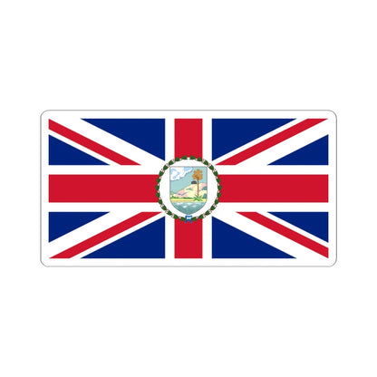 Flag of the Governor of Antigua and Barbuda 1956-1967 (Antigua and Barbuda) (Coat of Arms) STICKER Vinyl Kiss-Cut Decal 6 Inch White - The Sticker Space