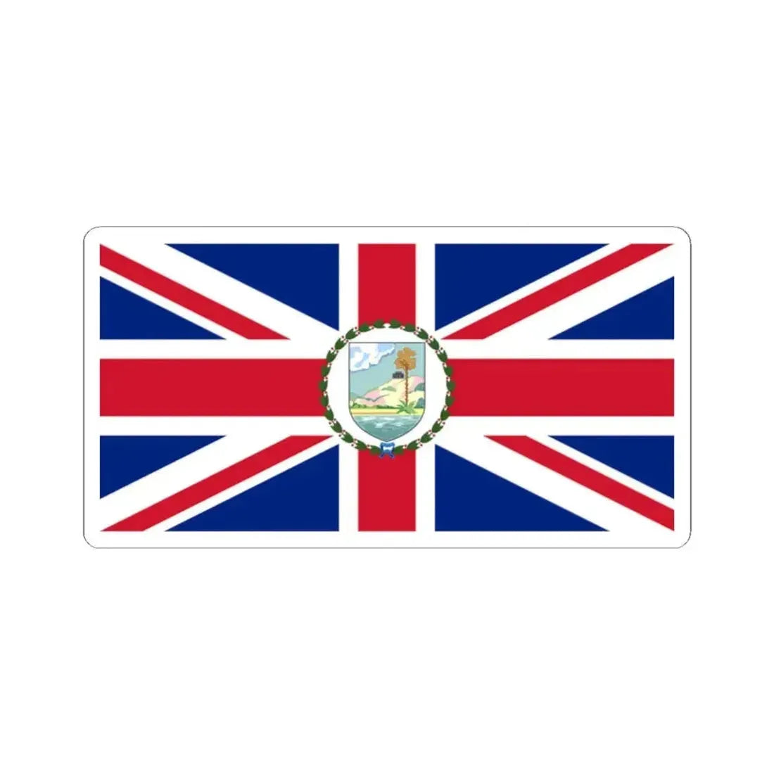 Flag of the Governor of Antigua and Barbuda 1956-1967 (Antigua and Barbuda) STICKER Vinyl Kiss-Cut Decal 2 Inch White - The Sticker Space