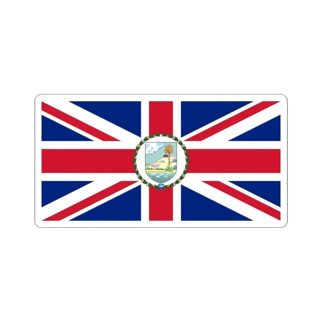Flag of the Governor of Antigua and Barbuda 1956-1967 (Antigua and Barbuda) STICKER Vinyl Kiss-Cut Decal 3 Inch White - The Sticker Space