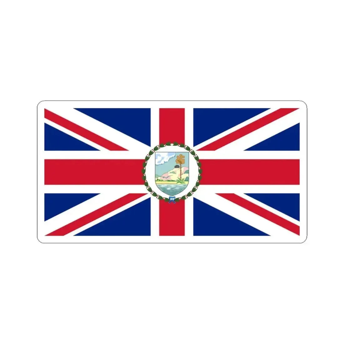 Flag of the Governor of Antigua and Barbuda 1956-1967 (Antigua and Barbuda) STICKER Vinyl Kiss-Cut Decal 6 Inch White - The Sticker Space