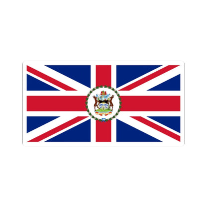 Flag of the Governor of Antigua and Barbuda 1967-1981 (Antigua and Barbuda) (Coat of Arms) STICKER Vinyl Kiss-Cut Decal 2 Inch White - The Sticker Space