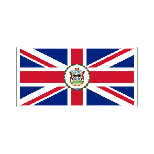 Flag of the Governor of Antigua and Barbuda 1967-1981 (Antigua and Barbuda) (Coat of Arms) STICKER Vinyl Kiss-Cut Decal 2 Inch White - The Sticker Space