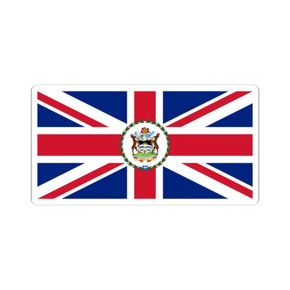 Flag of the Governor of Antigua and Barbuda 1967-1981 (Antigua and Barbuda) (Coat of Arms) STICKER Vinyl Kiss-Cut Decal 3 Inch White - The Sticker Space