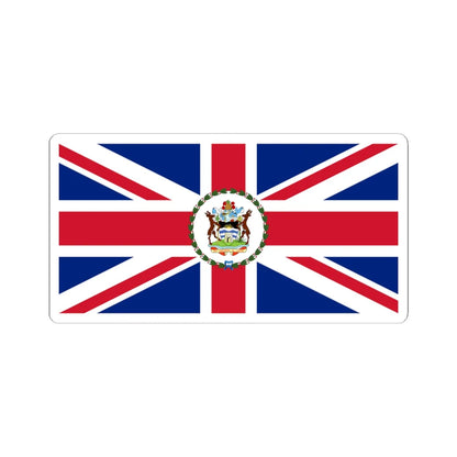 Flag of the Governor of Antigua and Barbuda 1967-1981 (Antigua and Barbuda) (Coat of Arms) STICKER Vinyl Kiss-Cut Decal 4 Inch White - The Sticker Space