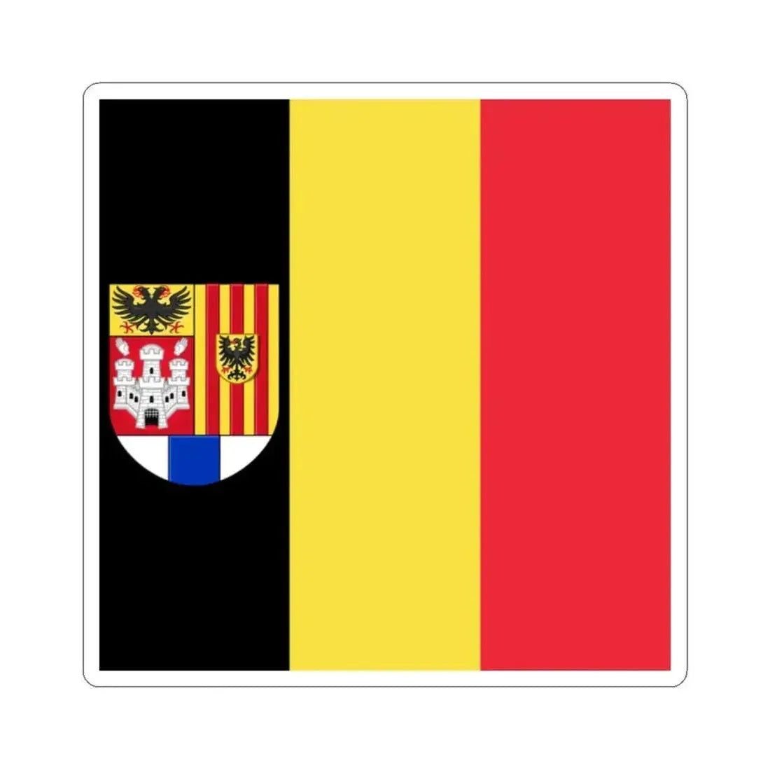 Flag of the Governor of Antwerp (Belgium) STICKER Vinyl Kiss-Cut Decal 2 Inch White - The Sticker Space