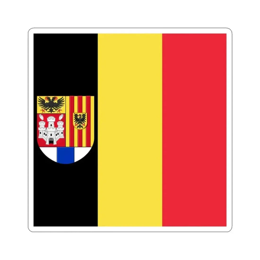 Flag of the Governor of Antwerp (Belgium) STICKER Vinyl Kiss-Cut Decal 3 Inch White - The Sticker Space