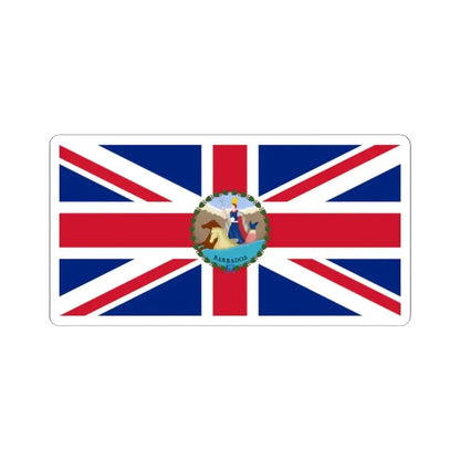Flag of the Governor of Barbados 1870-1966 (Barbados) STICKER Vinyl Kiss-Cut Decal 2 Inch White - The Sticker Space