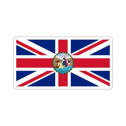 Flag of the Governor of Barbados (1870–1966) STICKER Vinyl Die-Cut Decal 3 Inch - The Sticker Space