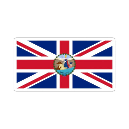 Flag of the Governor of Barbados (1870–1966) STICKER Vinyl Die-Cut Decal 3 Inch - The Sticker Space