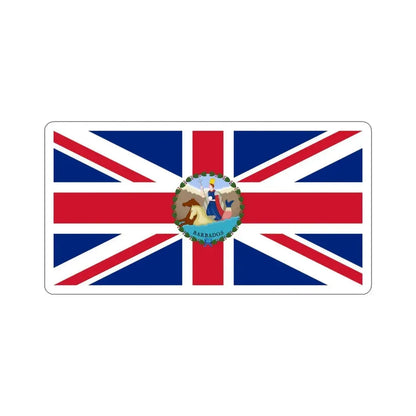 Flag of the Governor of Barbados (1870–1966) STICKER Vinyl Die-Cut Decal 4 Inch - The Sticker Space