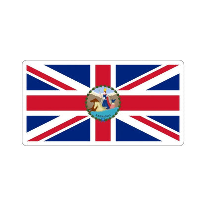 Flag of the Governor of Barbados (1870–1966) STICKER Vinyl Die-Cut Decal 6 Inch - The Sticker Space