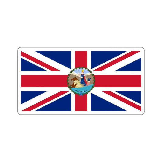 Flag of the Governor of Barbados (1870–1966) STICKER Vinyl Die-Cut Decal 6 Inch - The Sticker Space