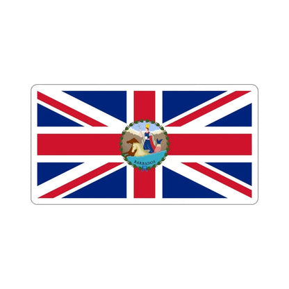 Flag of the Governor of Barbados (1870–1966) STICKER Vinyl Die-Cut Decal 6 Inch - The Sticker Space