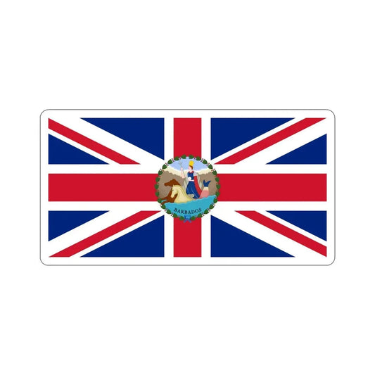 Flag of the Governor of Barbados (1870–1966) STICKER Vinyl Die-Cut Decal 6 Inch - The Sticker Space