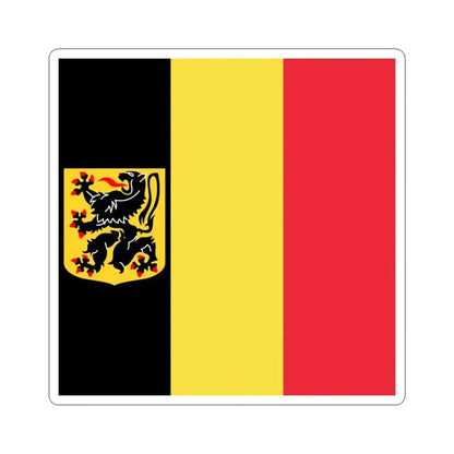 Flag of the Governor of East Flanders (Belgium) STICKER Vinyl Kiss-Cut Decal 4 Inch White - The Sticker Space