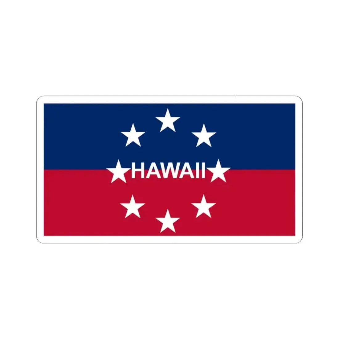 Flag of the Governor of Hawaii (United States) STICKER Vinyl Kiss-Cut Decal 3 Inch White - The Sticker Space