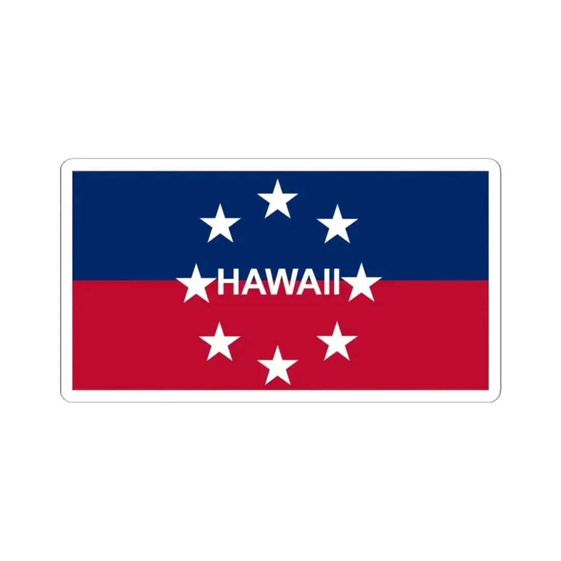 Flag of the Governor of Hawaii (United States) STICKER Vinyl Kiss-Cut Decal 4 Inch White - The Sticker Space