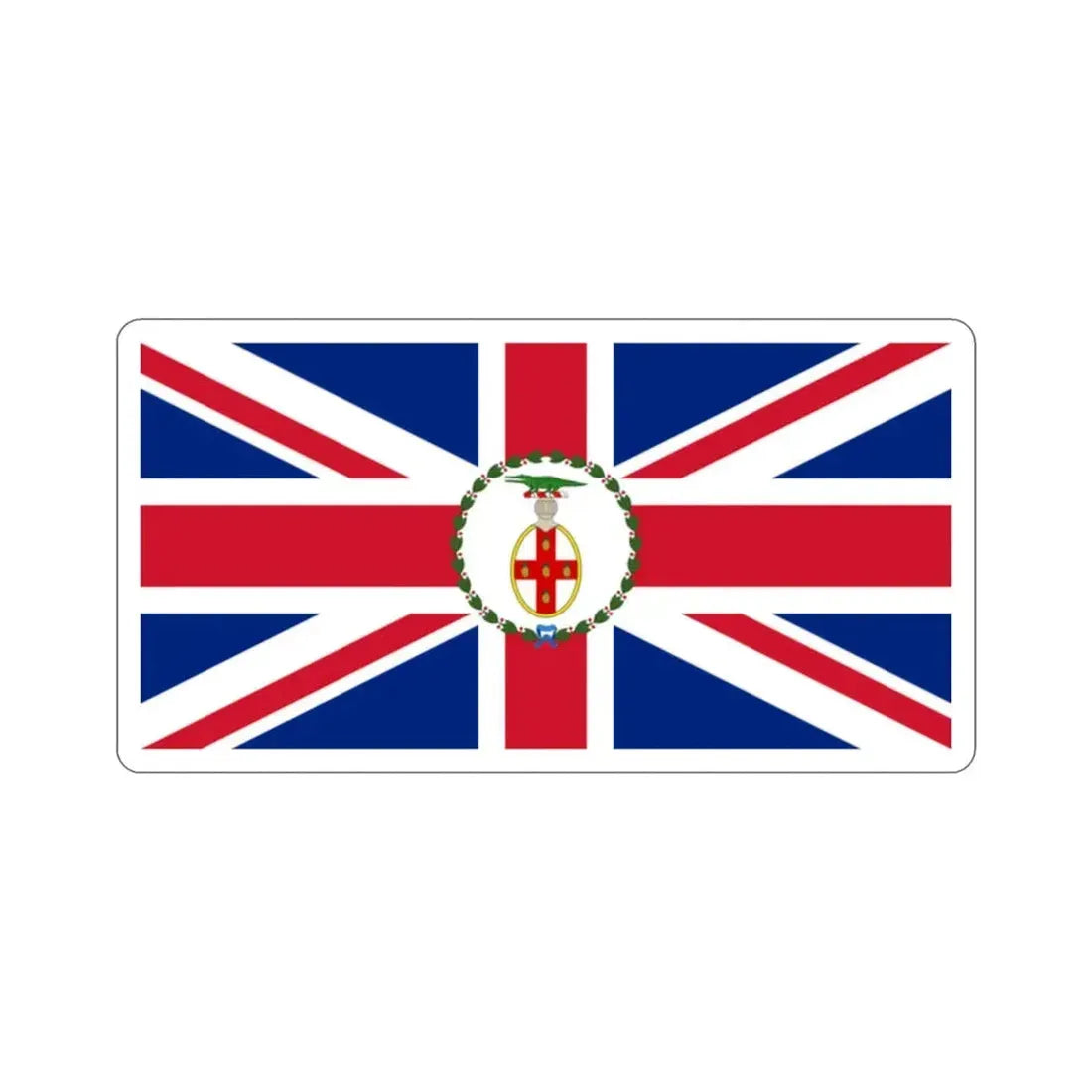 Flag of the Governor of Jamaica (1875–1906) STICKER Vinyl Die-Cut Decal 2 Inch - The Sticker Space