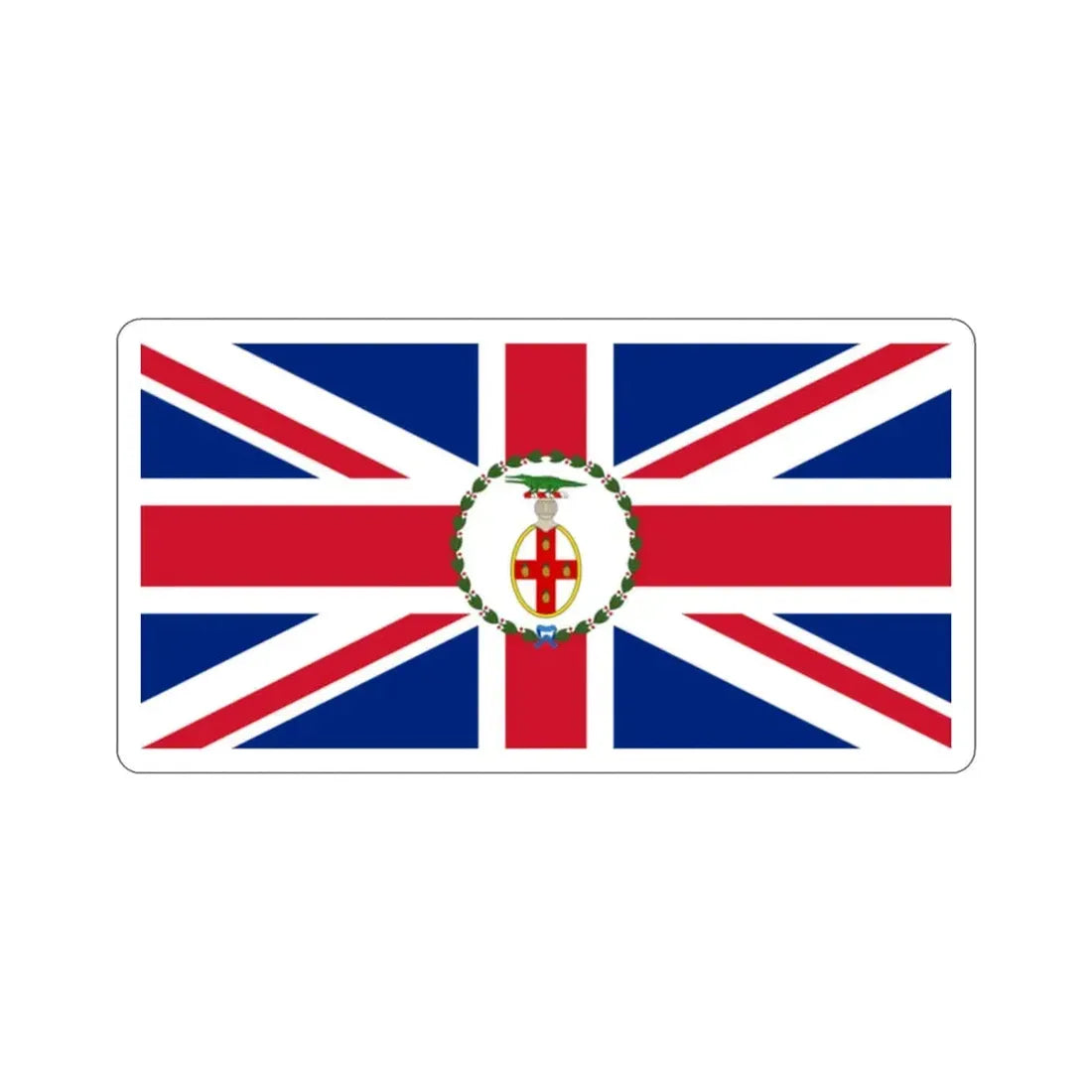 Flag of the Governor of Jamaica (1875–1906) STICKER Vinyl Die-Cut Decal 2 Inch - The Sticker Space