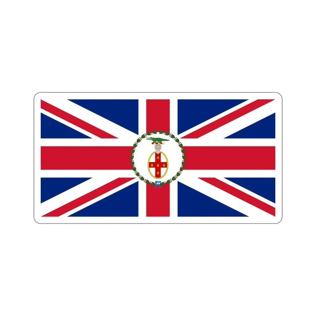 Flag of the Governor of Jamaica (1875–1906) STICKER Vinyl Die-Cut Decal 4 Inch - The Sticker Space