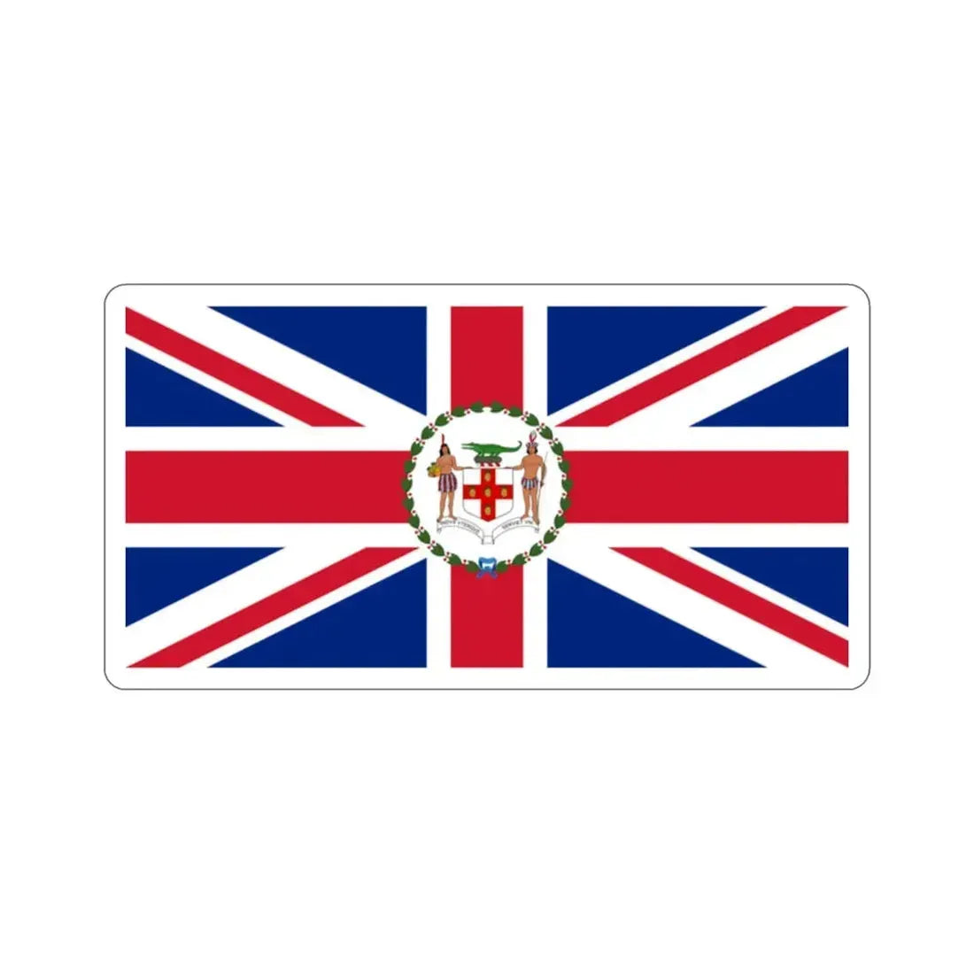 Flag of the Governor of Jamaica (1906–1957) STICKER Vinyl Die-Cut Decal 2 Inch - The Sticker Space