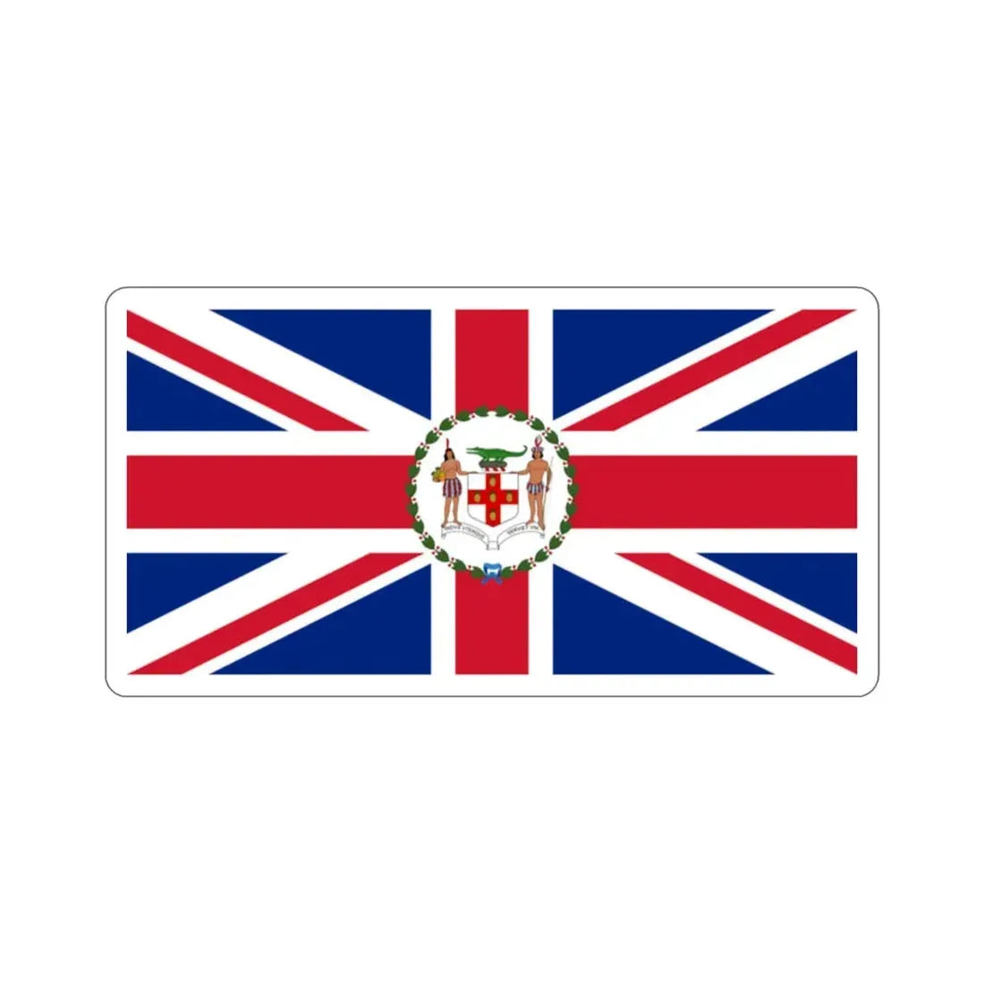 Flag of the Governor of Jamaica (1906–1957) STICKER Vinyl Die-Cut Decal 2 Inch - The Sticker Space