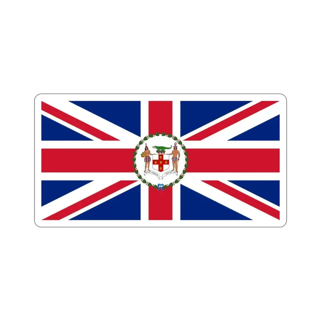Flag of the Governor of Jamaica (1906–1957) STICKER Vinyl Die-Cut Decal 3 Inch - The Sticker Space