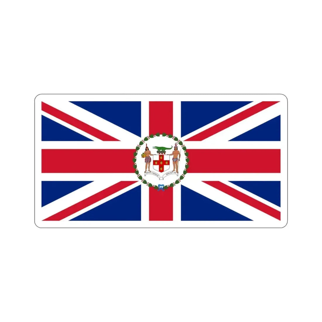 Flag of the Governor of Jamaica (1906–1957) STICKER Vinyl Die-Cut Decal 3 Inch - The Sticker Space