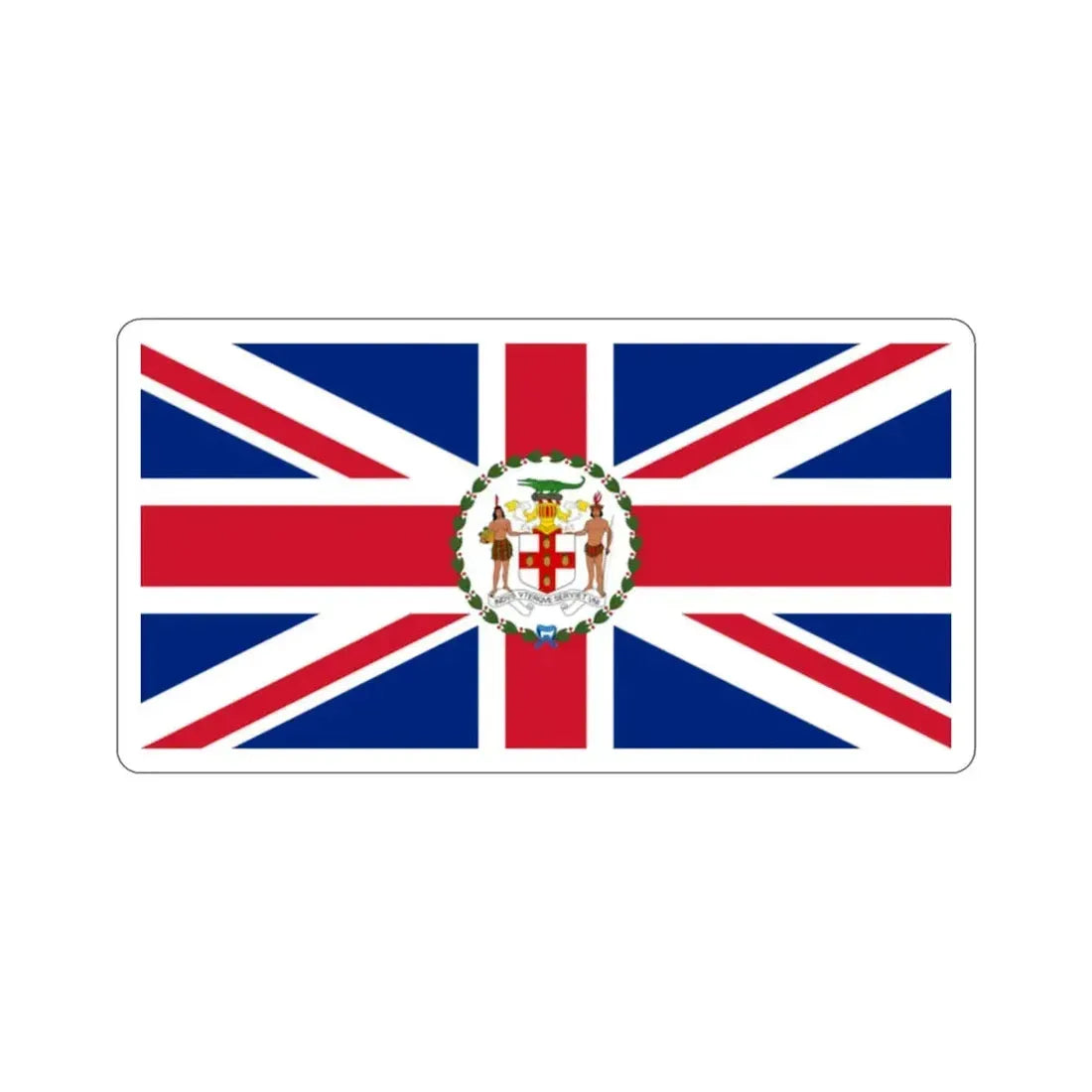 Flag of the Governor of Jamaica (1957–1962) STICKER Vinyl Die-Cut Decal 2 Inch - The Sticker Space