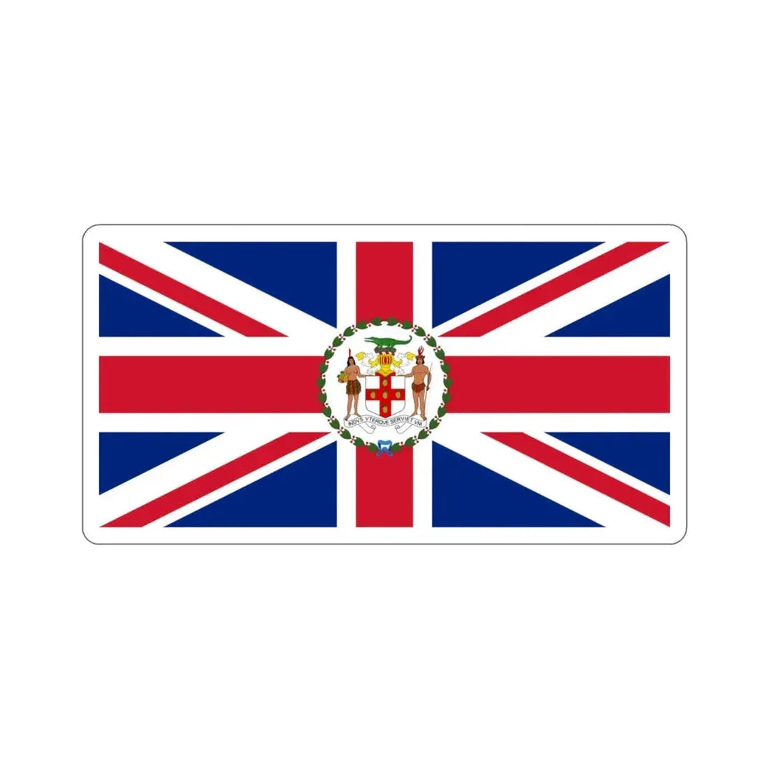 Flag of the Governor of Jamaica (1957–1962) STICKER Vinyl Die-Cut Decal 3 Inch - The Sticker Space