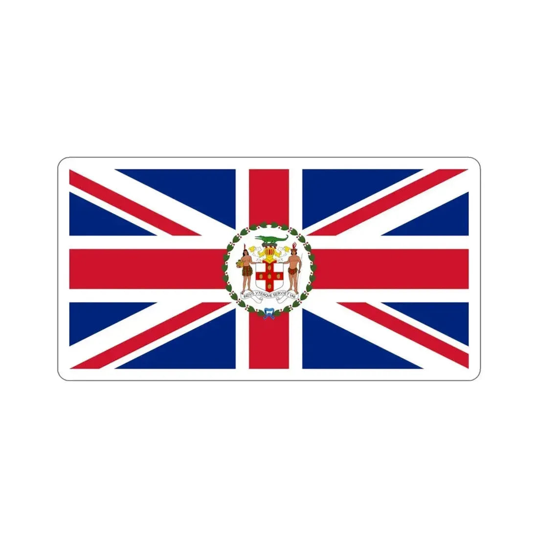 Flag of the Governor of Jamaica (1957–1962) STICKER Vinyl Die-Cut Decal 4 Inch - The Sticker Space