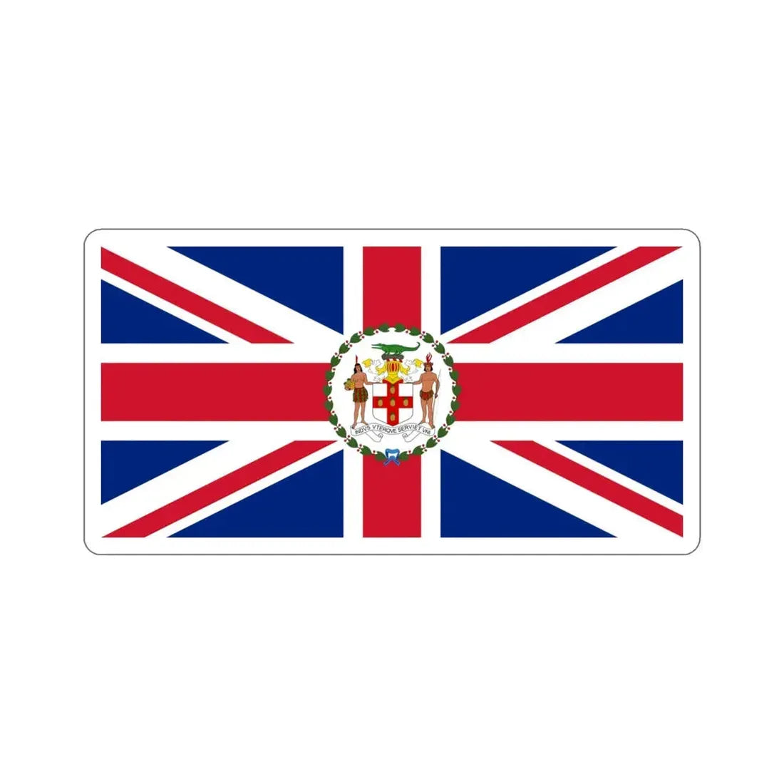Flag of the Governor of Jamaica (1957–1962) STICKER Vinyl Die-Cut Decal 4 Inch - The Sticker Space