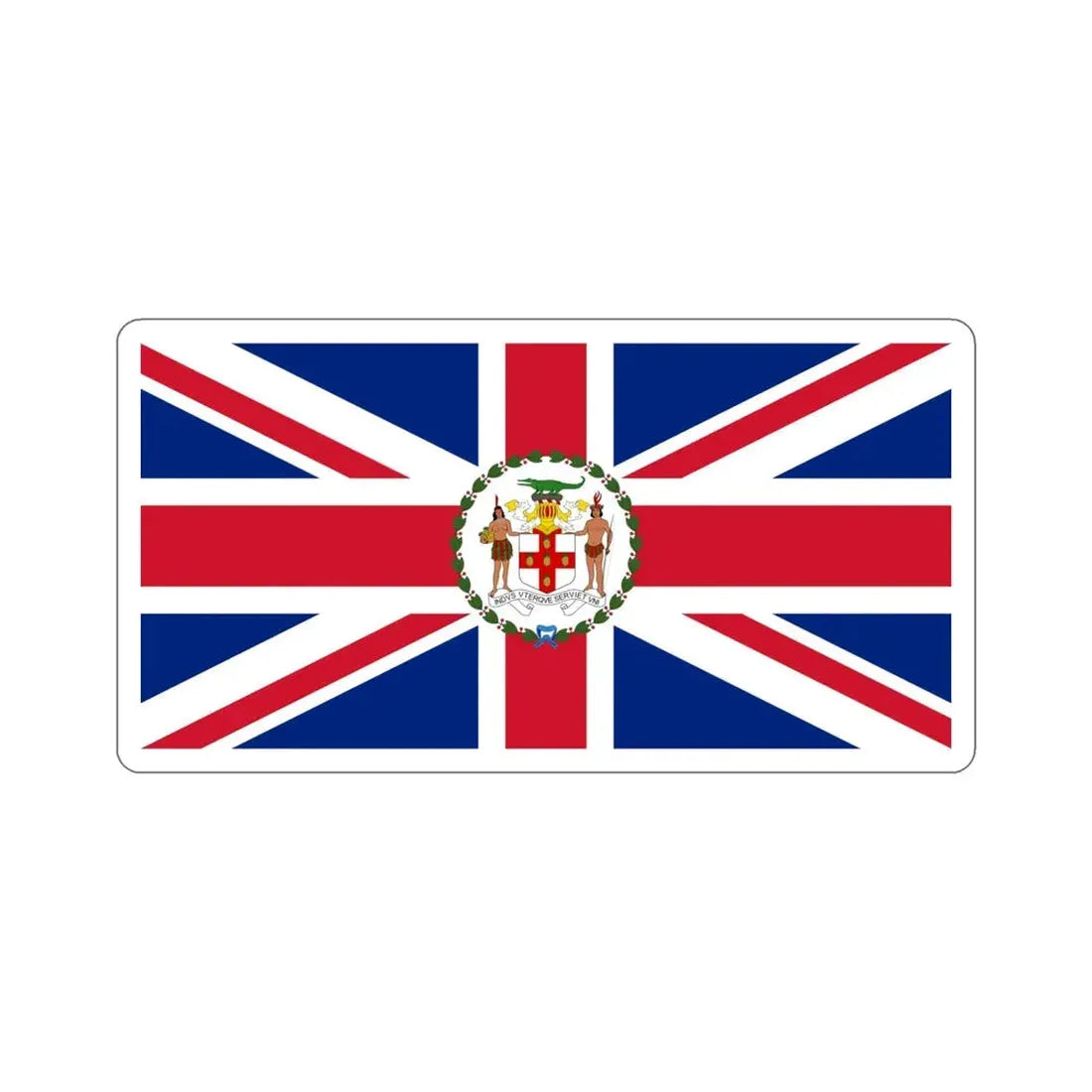 Flag of the Governor of Jamaica (1957–1962) STICKER Vinyl Die-Cut Decal 5 Inch - The Sticker Space